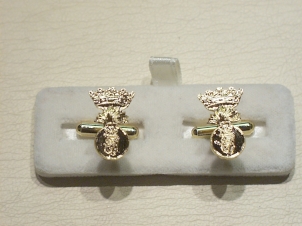 Irish Fusiliers enamelled cufflinks - Click Image to Close